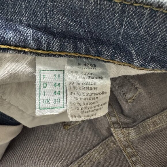 Lacoste Mens 26US Wash Denim Jeans Relaxed Straight Fit Black Label Logo - Picture 7 of 15